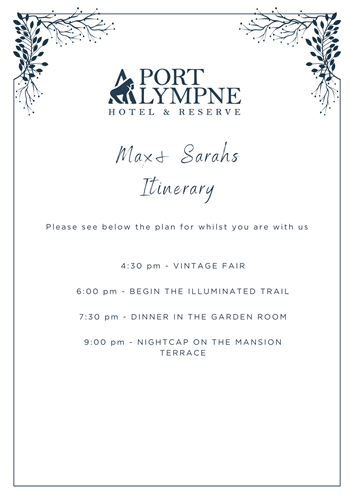 Example Itinerary