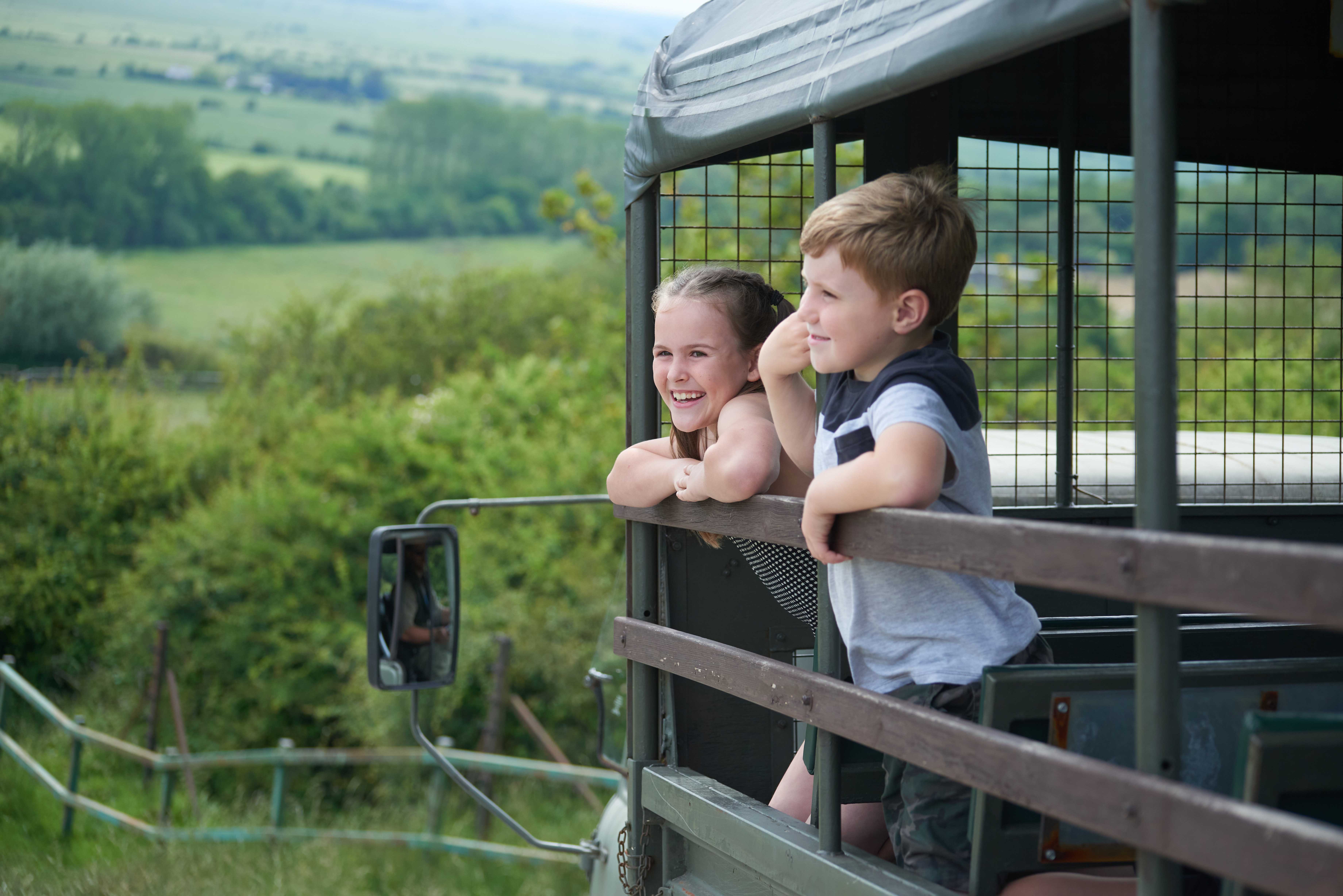 Truck safari at Port Lympne Hotel & Reserve in Kent