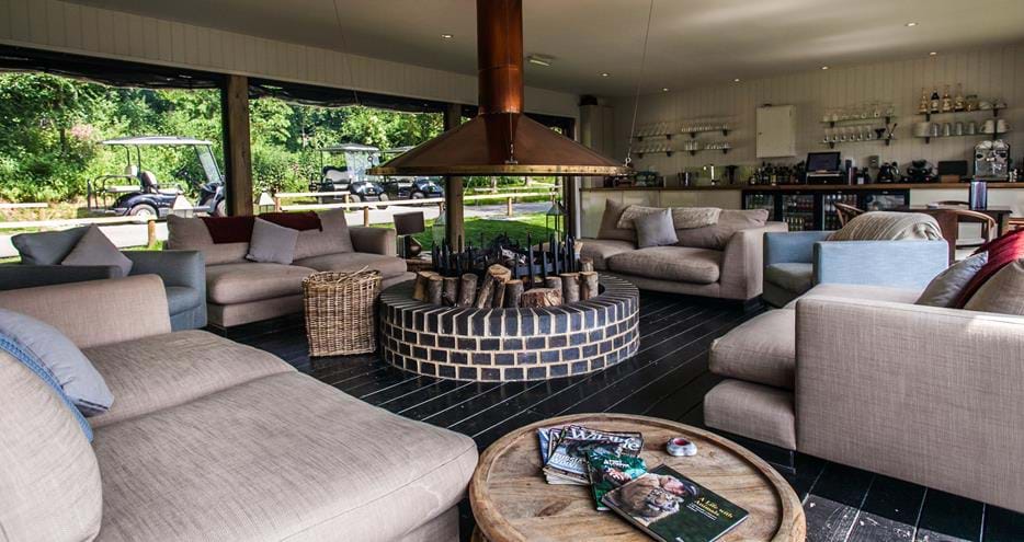 The Clubhouse bar at Treehouse Hotel, Port Lympne Reserve, Kent