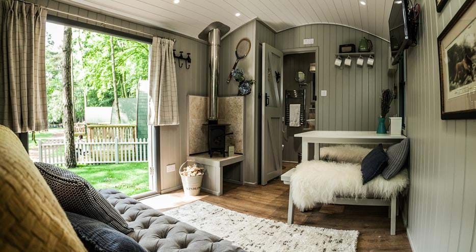 Holiday in a luxury shepherd hut at Pinewood at Port Lympne Hotel & Reserve in Kent