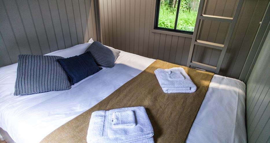 Stay at Pinewood shepherd hut at Port Lympne Hotel & Reserve in Kent