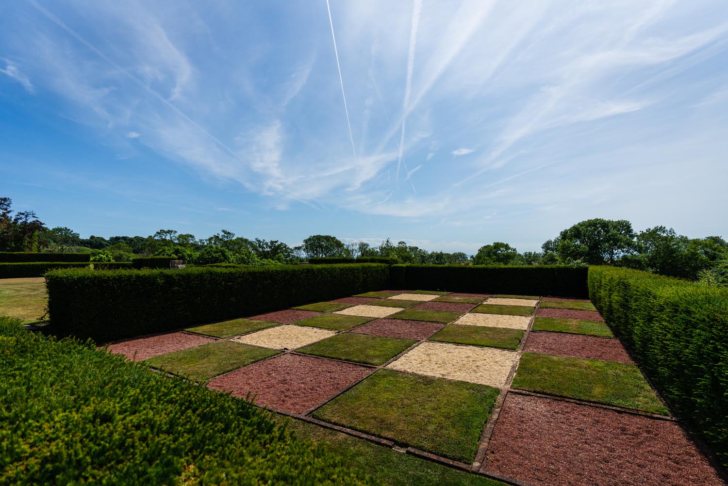 The Chequerboard Garden at Port Lympne Hotel & Reserve in Kent, UK