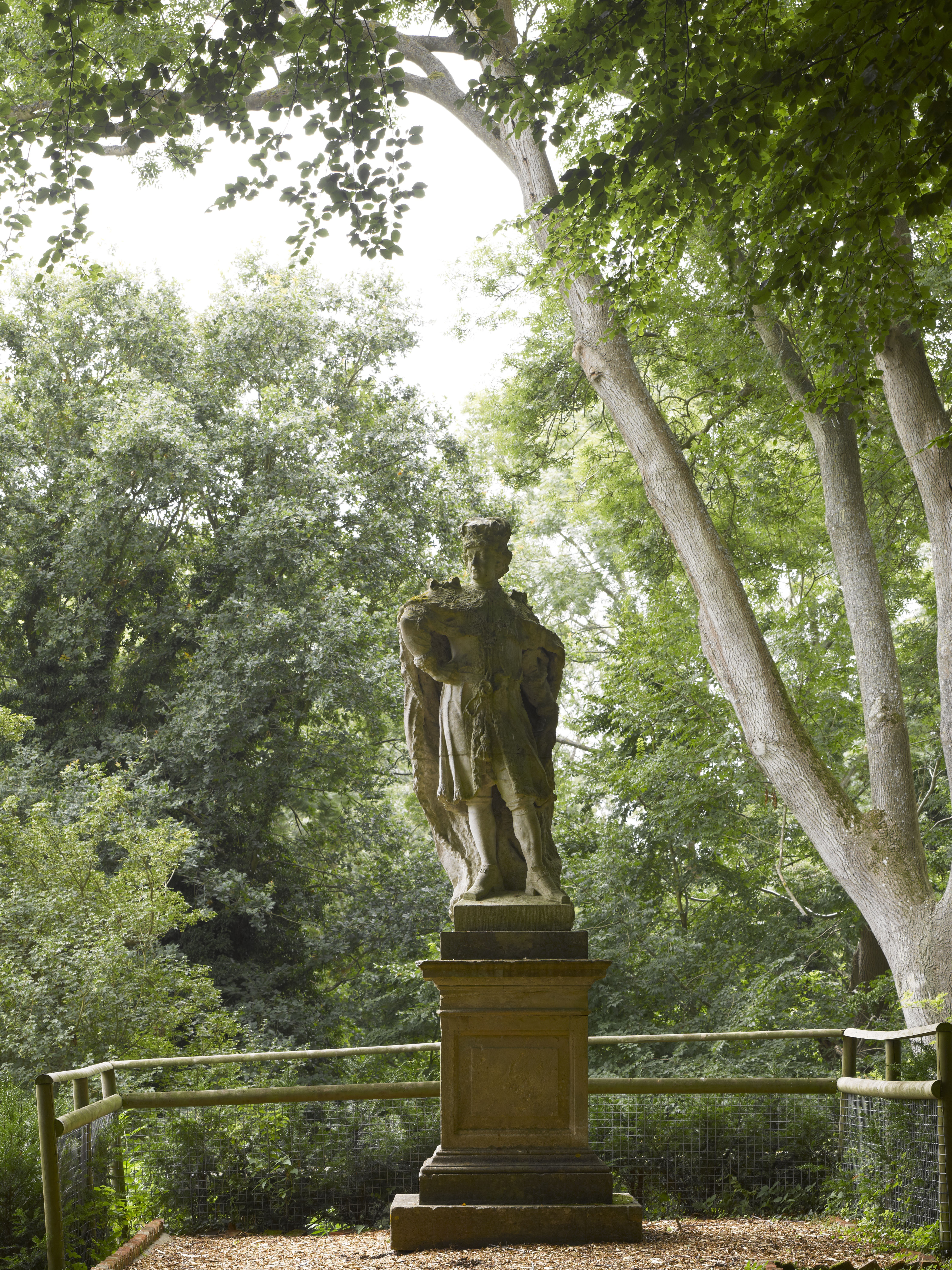 Statue of King George II at Port Lympne Hotel & Reserve in Kent, UK