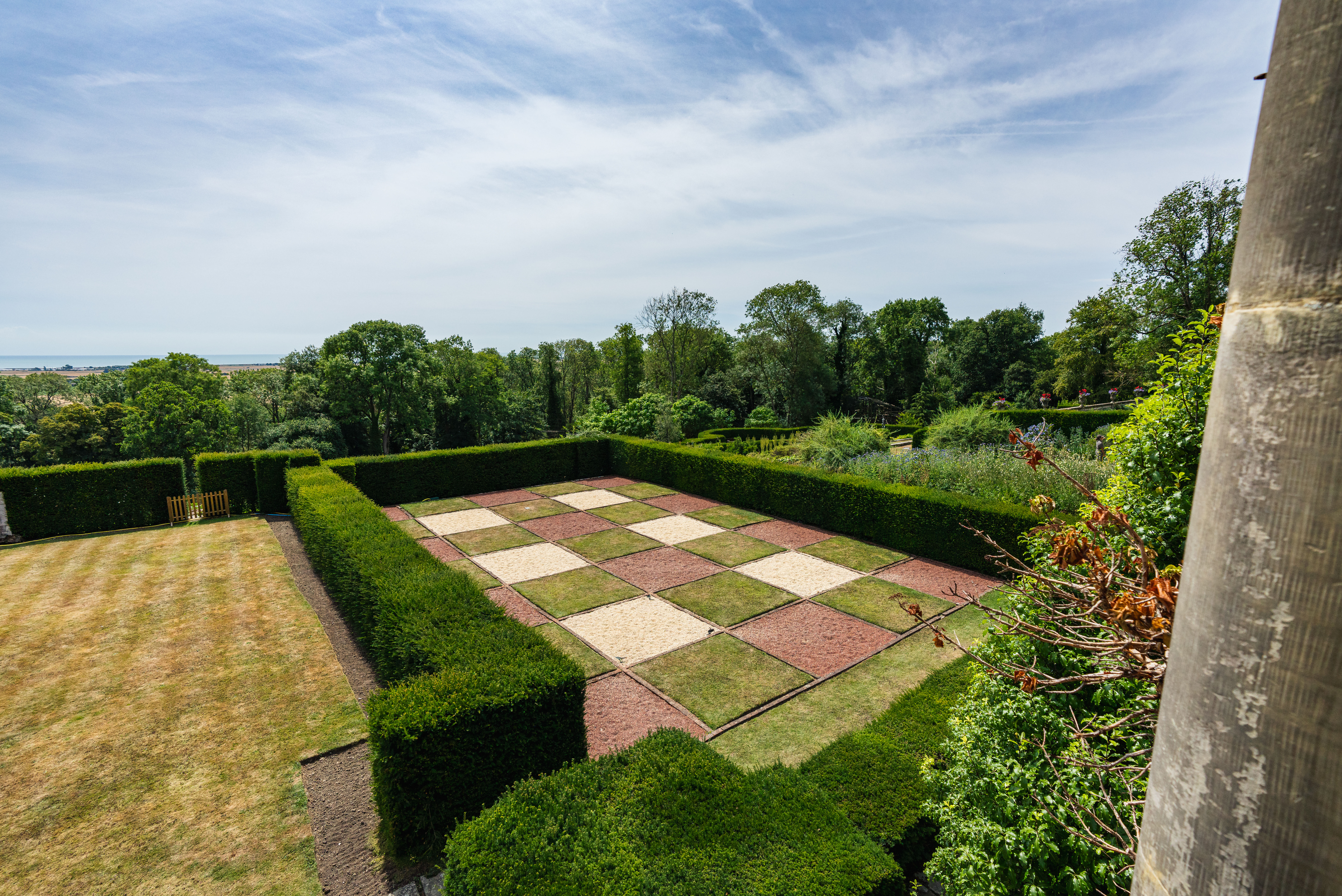 The Chequerboard Garden at Port Lympne Hotel & Reserve in Kent, UK