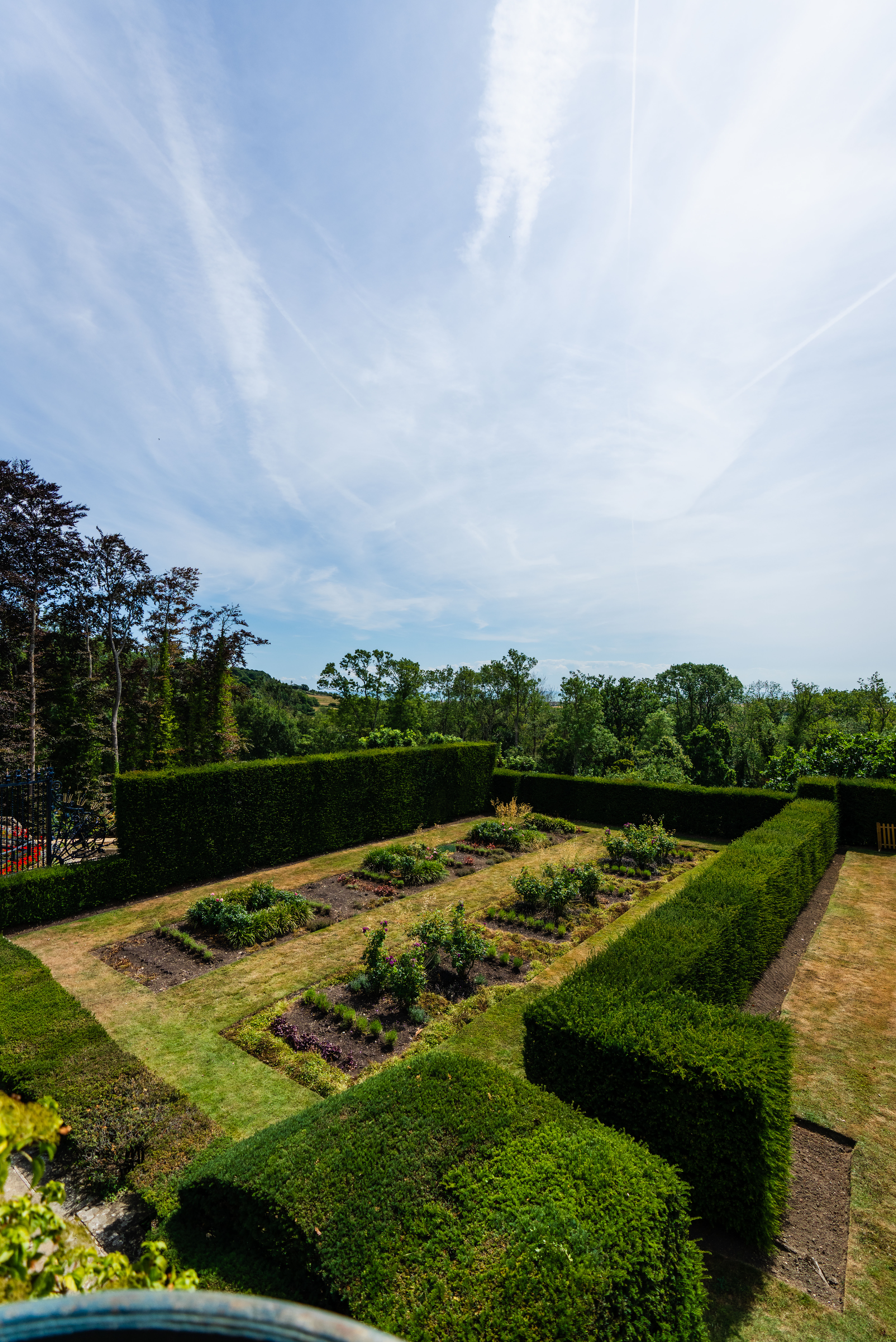 The stripe garden at Port Lympne Hotel & Reserve in Kent, UK