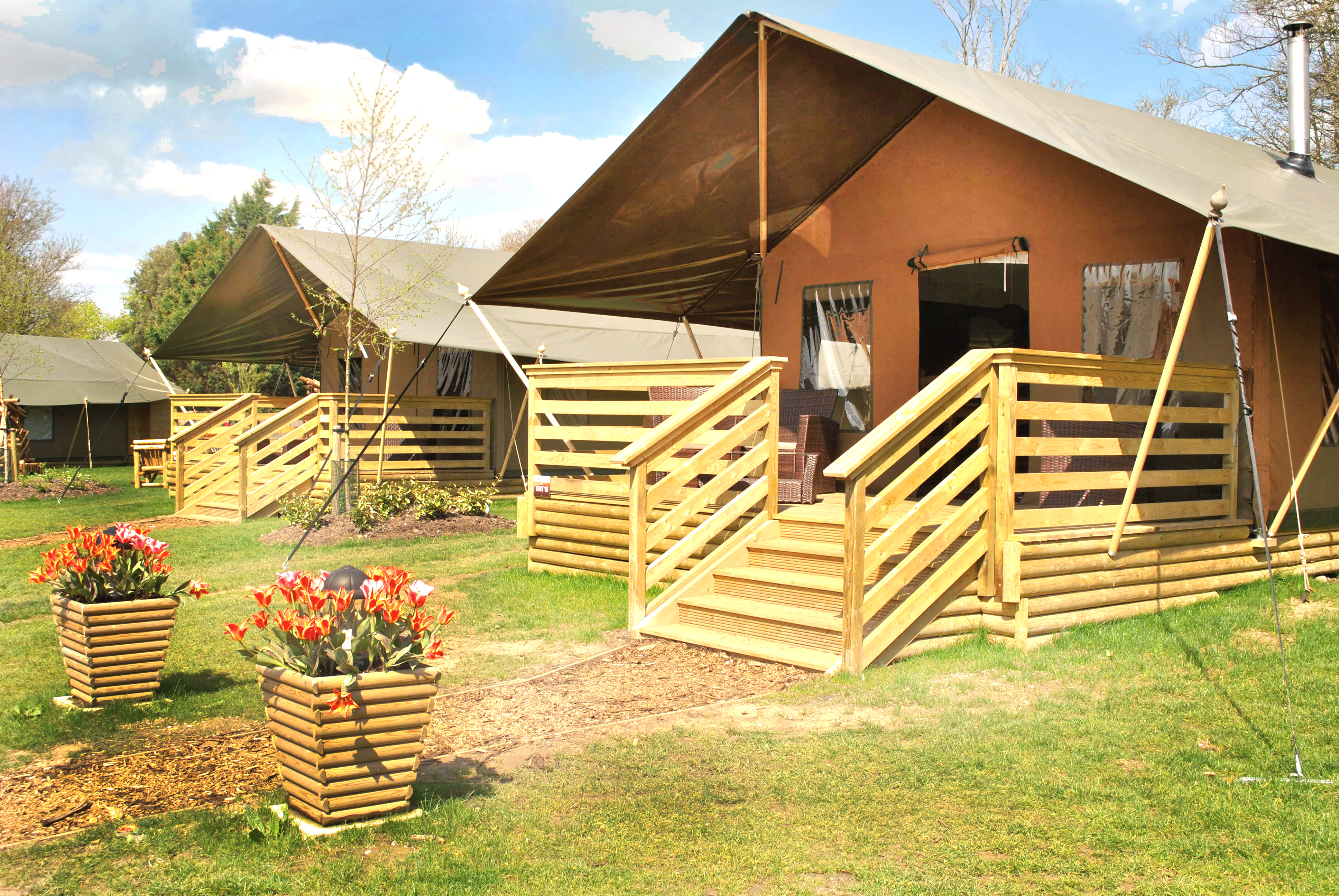 Overnight glamping at Bear Lodge at Port Lympne Hotel & Reserve in Kent