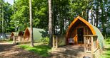 Pinewood glamping pods at Port Lympne Hotel & Reserve in Kent