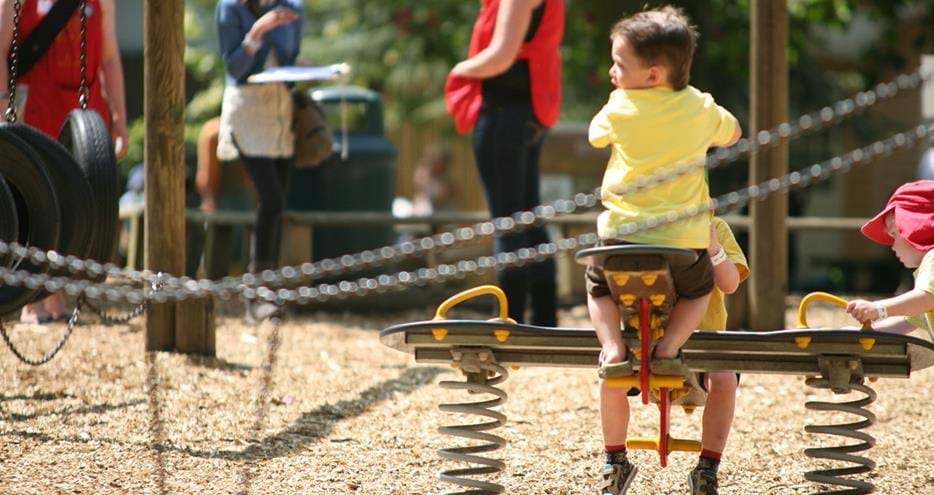 Play area at Howletts Wild Animal Park in Kent