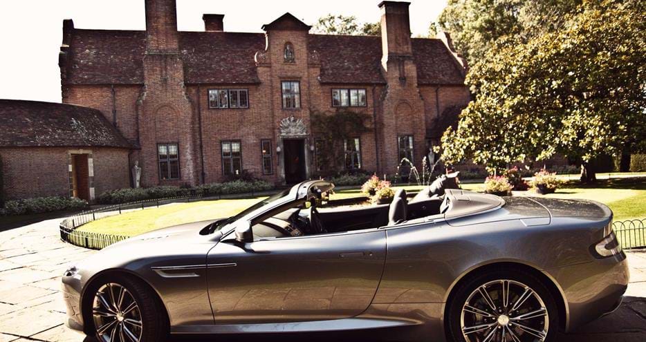 Sports car at Port Lympne Hotel in Kent