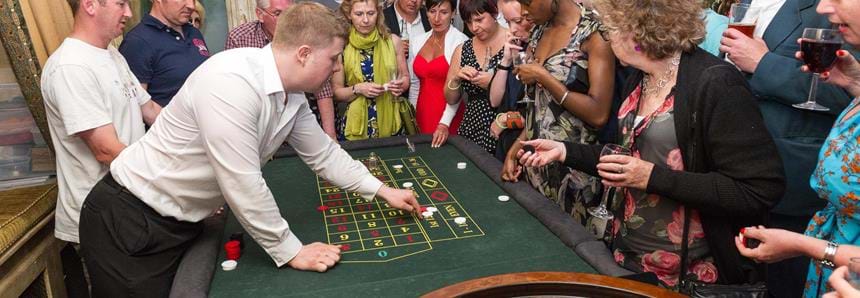 Corporate event with casino at Port Lympne Hotel in Kent
