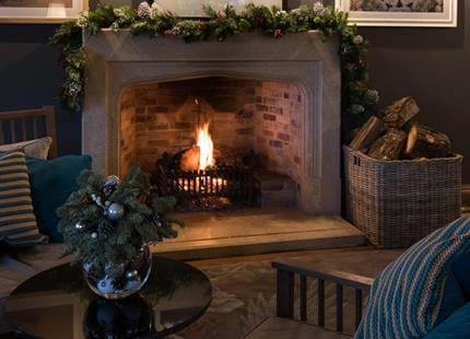 Christmas in the bar at Port Lympne Hotel in Kent