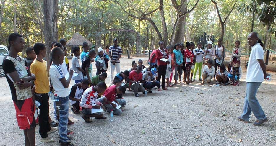 Local school children at The Aspinall Foundation's Madagascar project