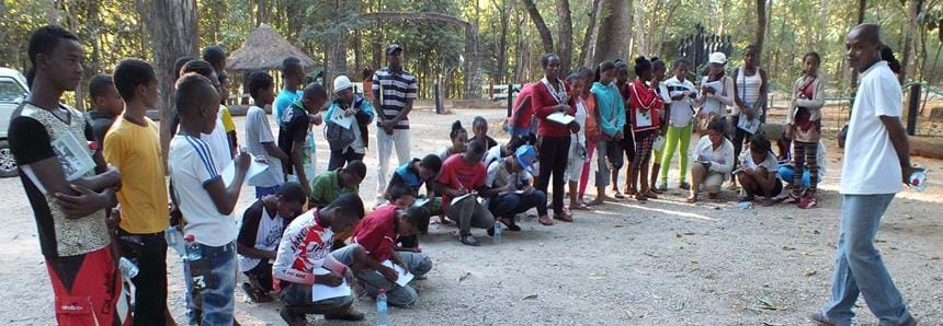 Local school children at The Aspinall Foundation's Madagascar project