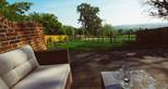 The view from the decking at Rhino Cottage