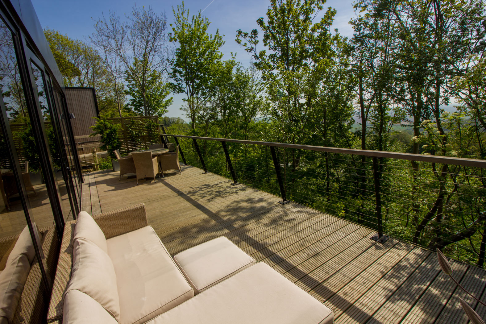 Relax on your private balcony at Treehouse Hotel at Port Lympne Reserve in Kent