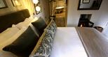 The Master bedroom at Rhino Lodge