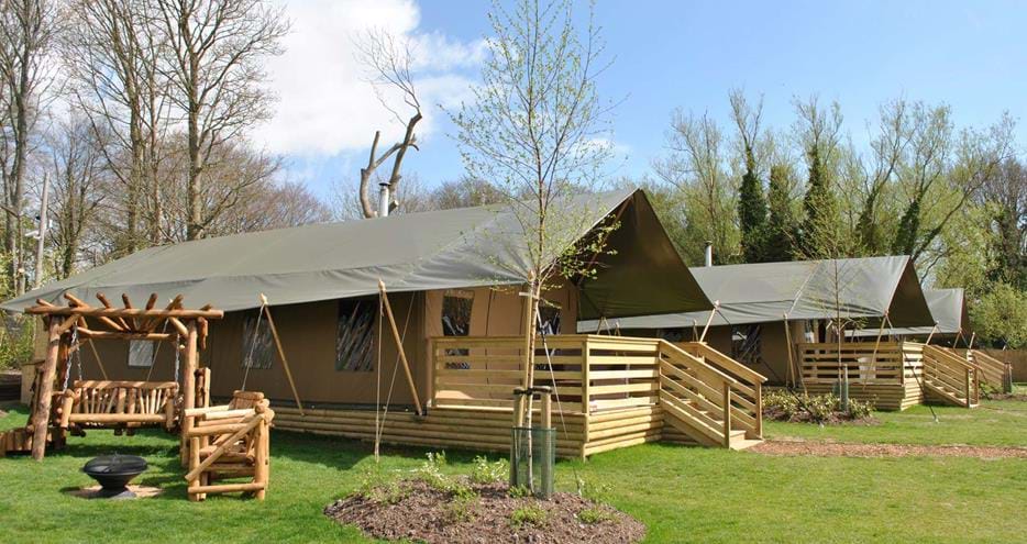 Glamping holidays for families and groups at Bear Lodge at Port Lympne Hotel & Reserve in Kent