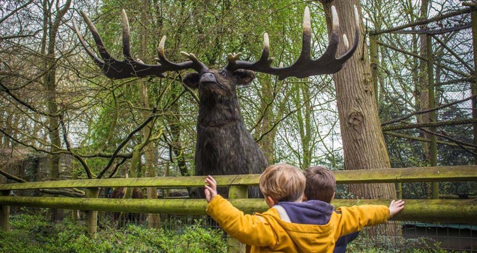 Animals of the Ice Age at Howletts Wild Animal Park near Canterbury
