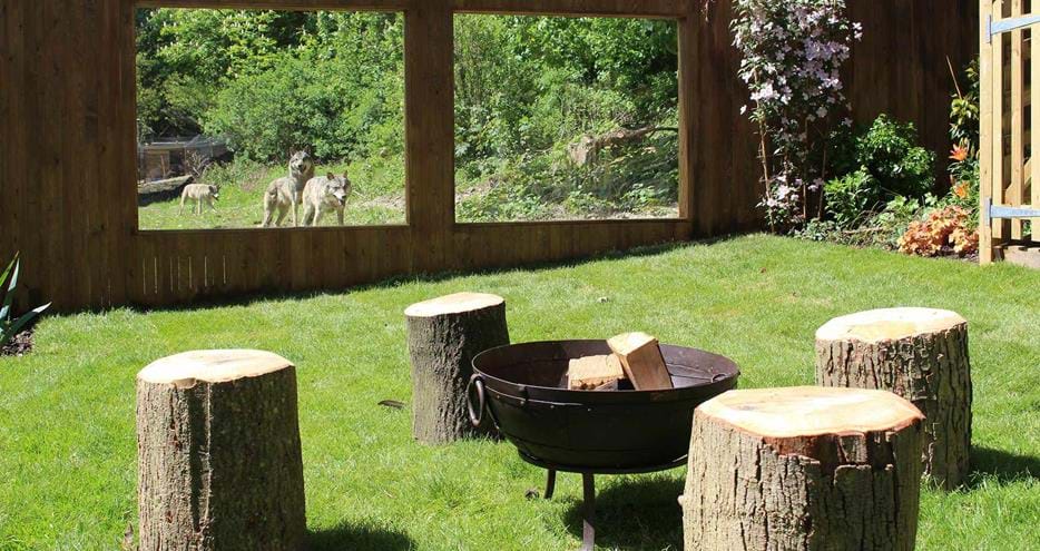 The neighbours at Wolf Lodge at Port Lympne Hotel & Reserve in Kent