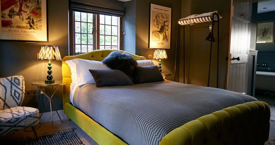 Double bedroom in Rhino Lodge at Port Lympne Hotel & Reserve in Kent