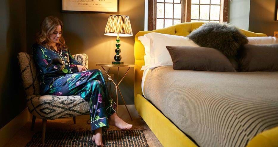 Double bedroom in Rhino Lodge at Port Lympne Hotel & Reserve in Kent