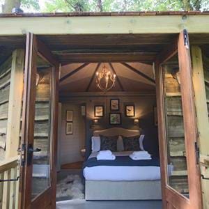 Forest Hideaway cabin at Port Lympne Hotel & Reserve in Kent