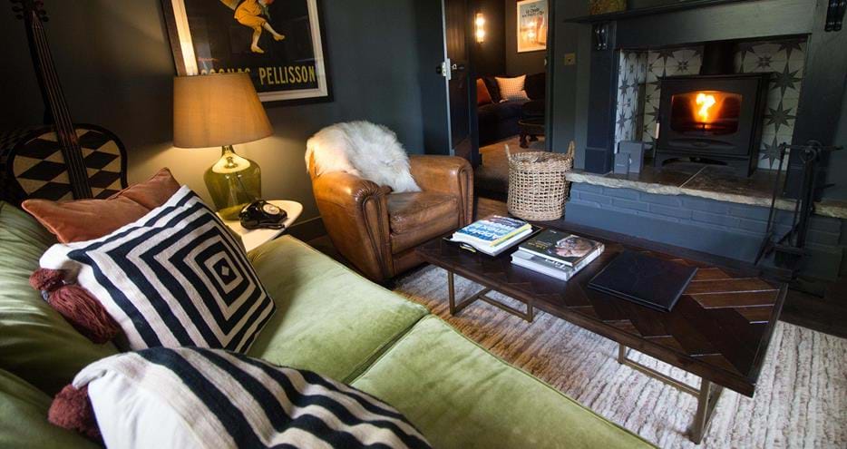 Wolf Lodge, in the snug at Port Lympne Hotel & Reserve, Kent