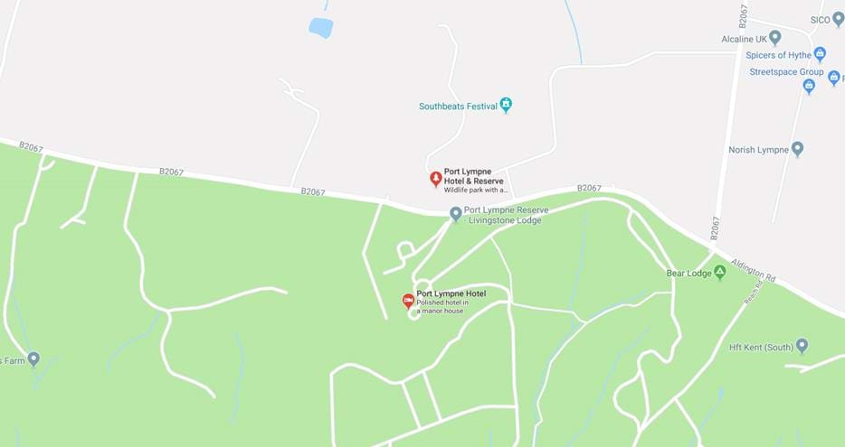 Port Lympne Hotel & Reserve location