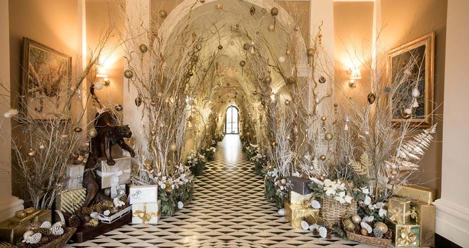 Christmas wedding ideas at Port Lympne Hotel & Reserve in Kent. Jeff Oliver photography.