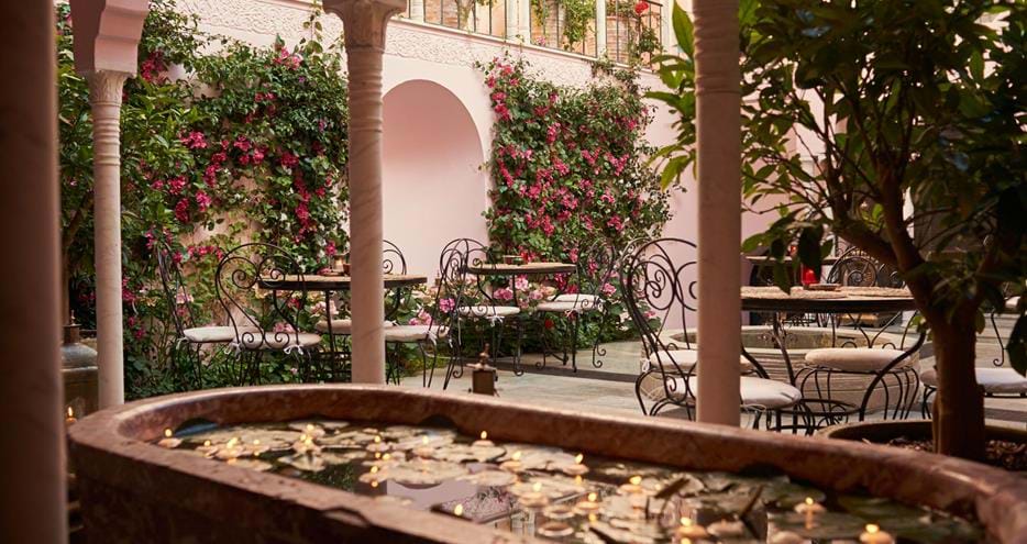 Moroccan Courtyard at Port Lympne Hotel in Kent
