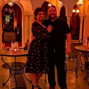 Newly engaged couple in the Moroccan Courtyard at Port Lympne Hotel & Reserve in Kent