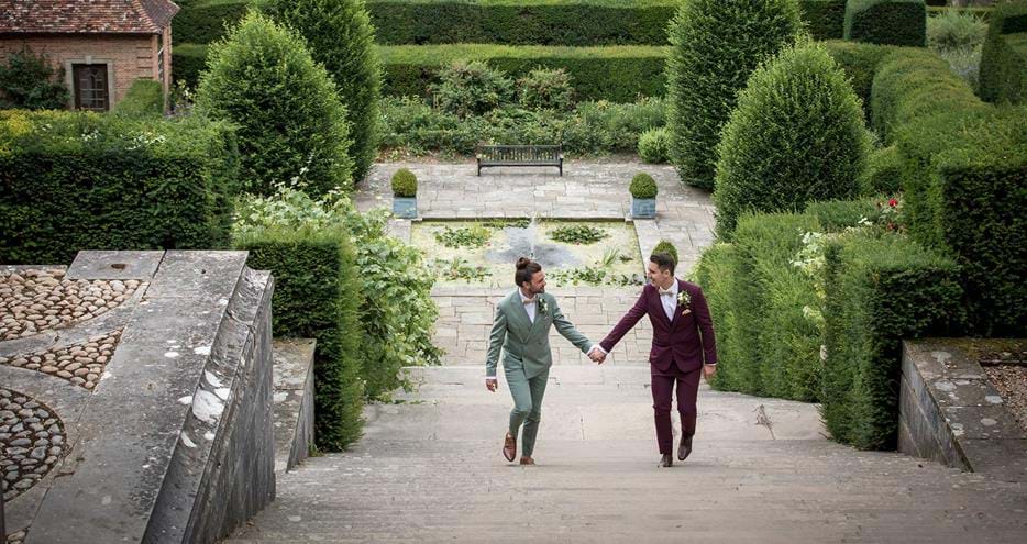 Josh and Ash, just married at Port Lympne Hotel & Reserve in Kent