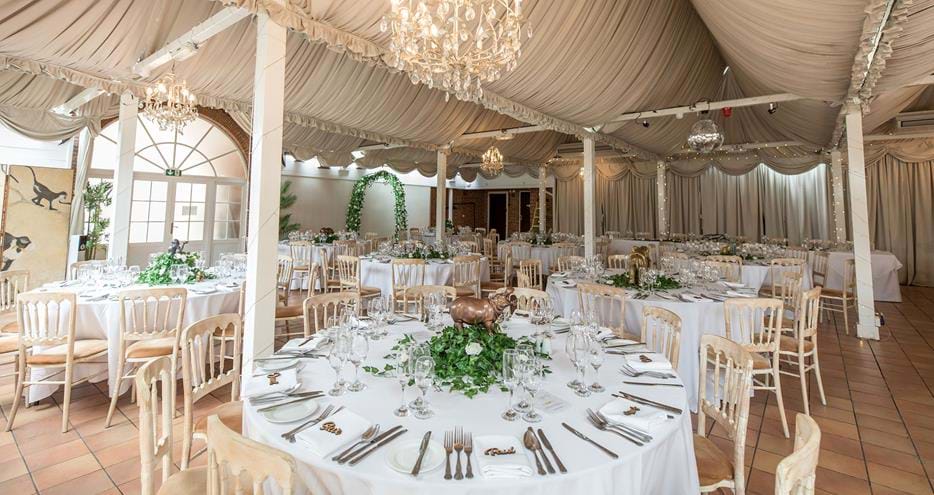 The Aspinall Suite wedding venue at Port Lympne Hotel & Reserve in Kent