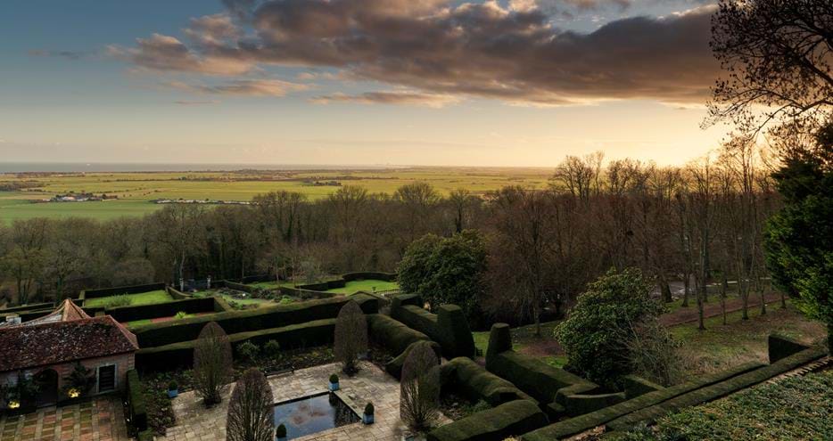 The view from Lion Lodge at Port Lympne Hotel & Reserve in Kent, UK