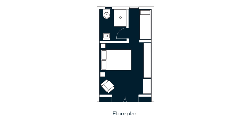 ensuite camping pod floorplan