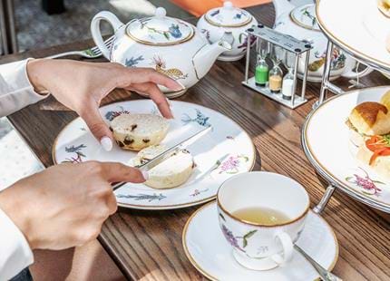 Afternoon tea at the Garden Room at Port Lympne Hotel & Reserve in Kent