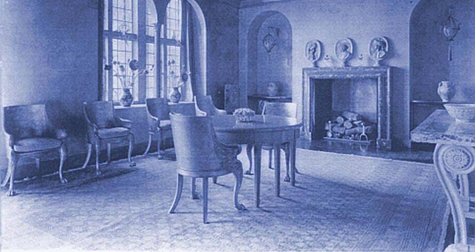 The Long Room at Port Lympne Hotel in Kent, UK