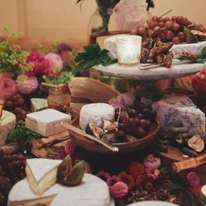 Wedding cheese board at Port Lympne Hotel in Kent, UK