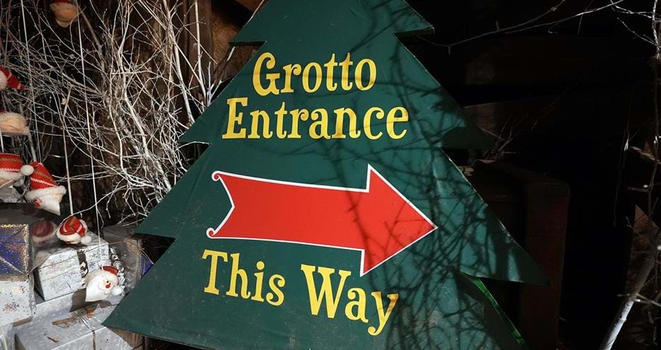 Santa's grotto at Howletts Wild Animal Park nr Canterbury in Kent