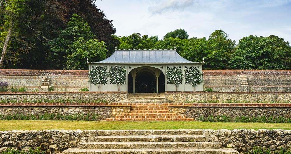 The Pergola wedding venue at Port Lympne Hotel & Reserve in Kent, UK