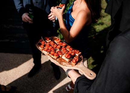 Wedding reception catering at Port Lympne Hotel & Reserve in Kent