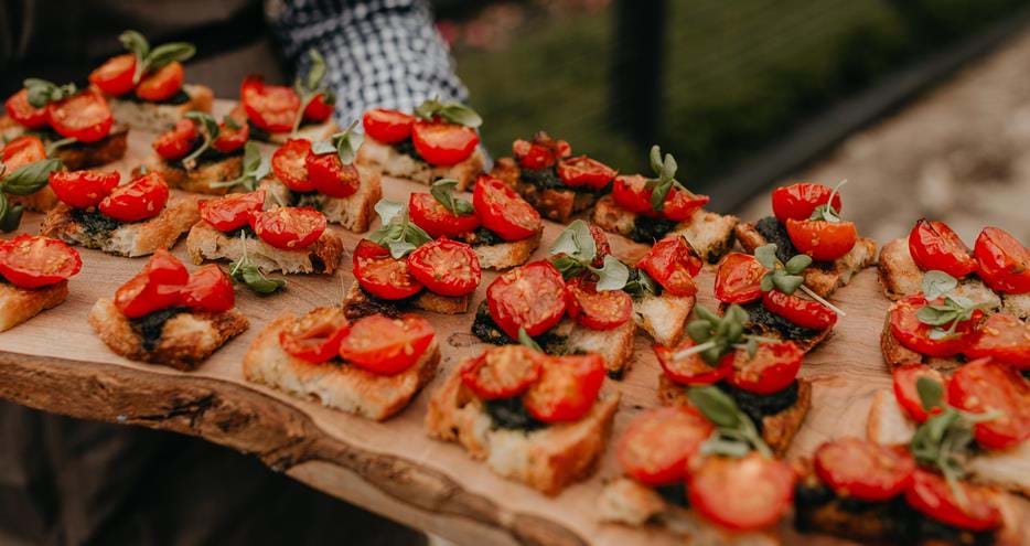 Wedding reception catering at Port Lympne Hotel & Reserve in Kent