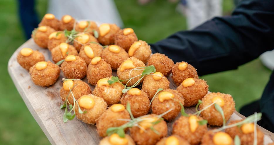 Wedding reception catering at Port Lympne Hotel & Reserve in Kent