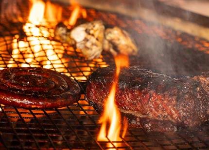 Dining at Giraffe Lodge at Port Lympne Hotel & Reserve in Kent, UK