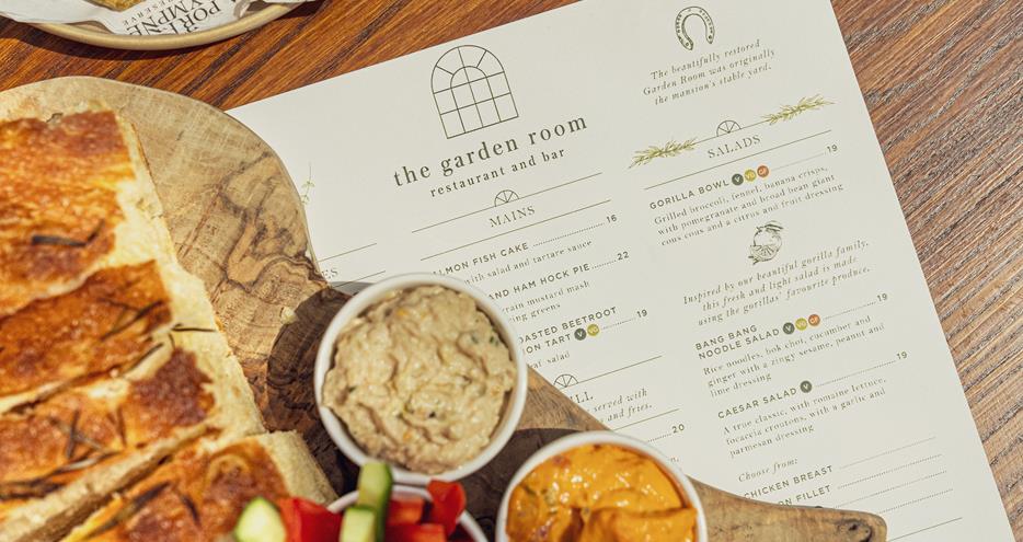 The Garden Room Restaurant at Port Lympne Hotel & Reserve in Kent