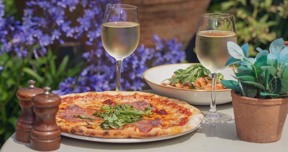 Babydoll's Wood-Fired Pizza Restaurant at Port Lympne Hotel & Reserve in Kent