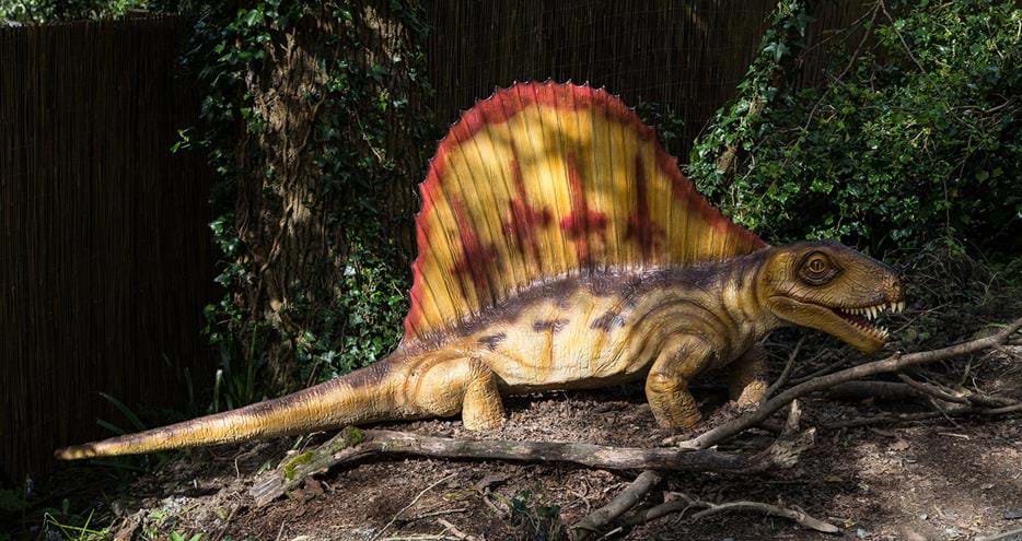 Dimetrodon in Dinosaur Forest at Port Lympne Hotel & Reserve in Kent