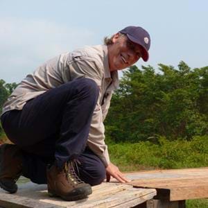 Damian Aspinall helps to build a bridge for rewilded gorillas in Gabon