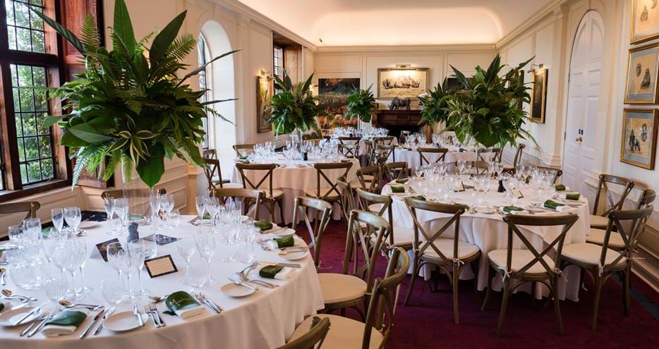 The Long Room at Port Lympne Hotel & Reserve wedding venue in Kent