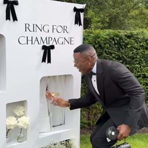 Ring for champagne at Port Lympne Hotel & Reserve wedding venue in Kent